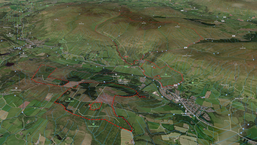 OS HydroNode data on 3D Lidar aerial map